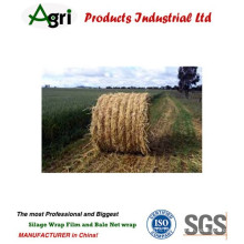 Plastic hay baler twine for wrapping